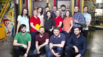 Das Team von Living Wood in Kiew, dem ADLER-Partner in der Ukraine, rund um Geschäftsführerin Nadezhda Rodionova.