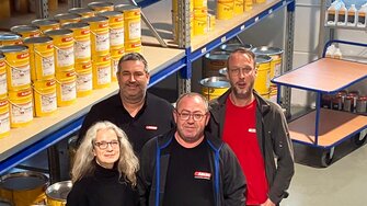 In der Startphase wurde das Team um Frank Schweitzer (2.v.li.) von ADLER-Kollegin Sandra Joester (Stützpunktleiterin Herford) tatkräftig unterstützt.