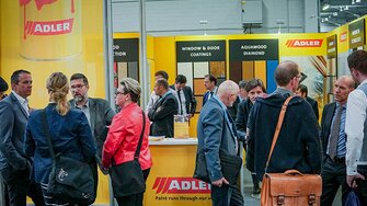Stets gut besucht: Der ADLER-Messestand auf der Ligna.