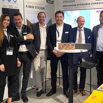 Das Team von ADLER und ADLER Italia freut sich über einen glänzenden Auftritt auf der SICAM 2018.