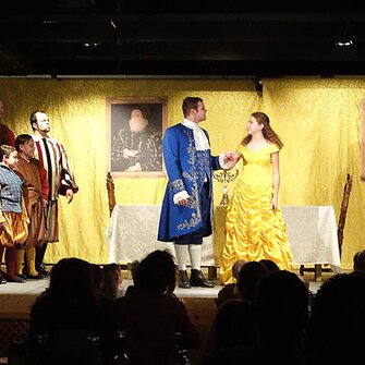 Gebannt verfolgten die vielen kleinen und großen Gäste bei der ADLER-Kinderweihnachtsfeier das Theaterstück auf der Tyrolit-Bühne.