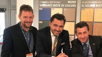 Das Team von ADLER Italia (von li.: Federico Galvan, Giulio Zanin und Alessandro Marchi) präsentierte die Innovationen von ADLER in Pordenone.
