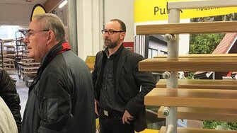 Die Besucher konnten ADLER bei der Fa. Paltian in Motten hautnah miterleben.